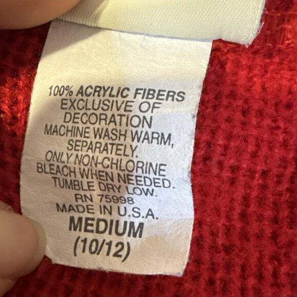 READ!  VTG Rods 3D Horse Girls Sweater Kids Medium 10/12 Craft Project Repurpose - Picture 9 of 14